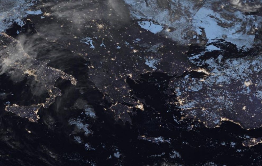 Τελευταία δορυφορική εικόνα νεφοκάλυψης