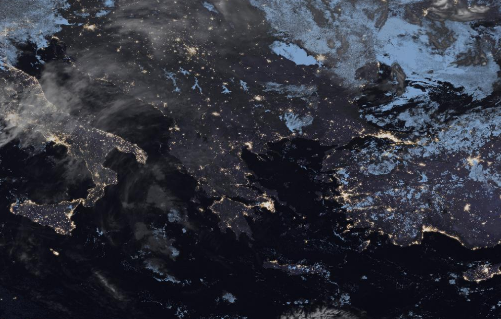 Τελευταία δορυφορική εικόνα νεφοκάλυψης