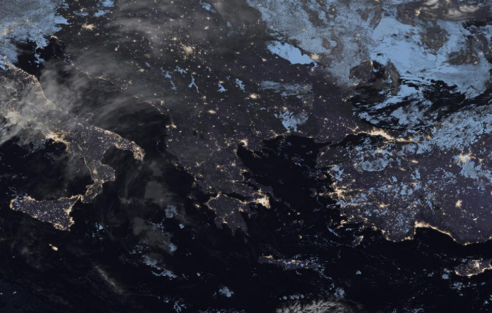 Τελευταία δορυφορική εικόνα νεφοκάλυψης