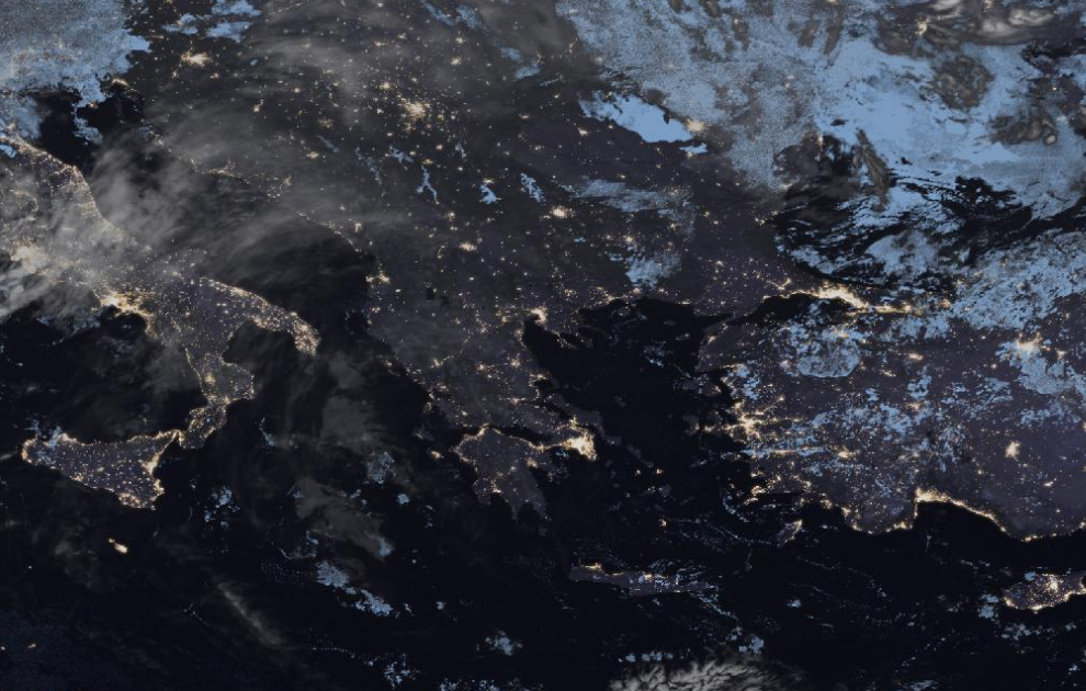 Τελευταία δορυφορική εικόνα νεφοκάλυψης