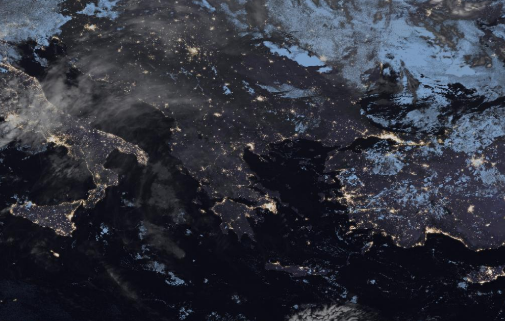 Τελευταία δορυφορική εικόνα νεφοκάλυψης