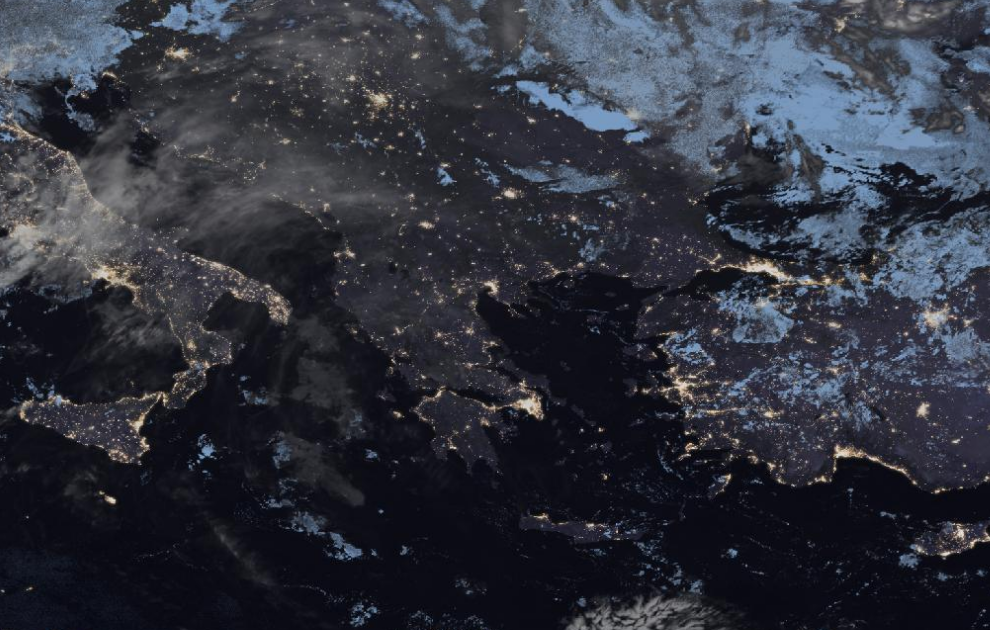 Τελευταία δορυφορική εικόνα νεφοκάλυψης