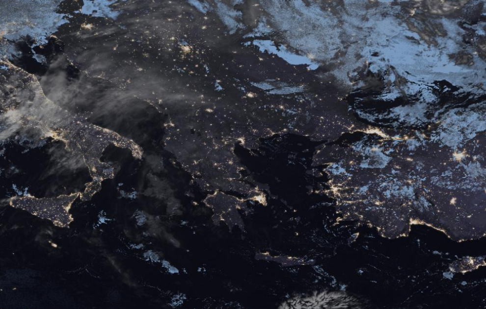 Τελευταία δορυφορική εικόνα νεφοκάλυψης