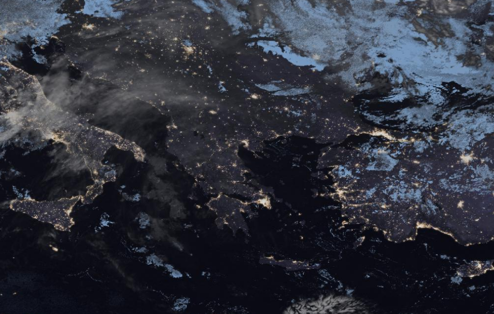 Τελευταία δορυφορική εικόνα νεφοκάλυψης