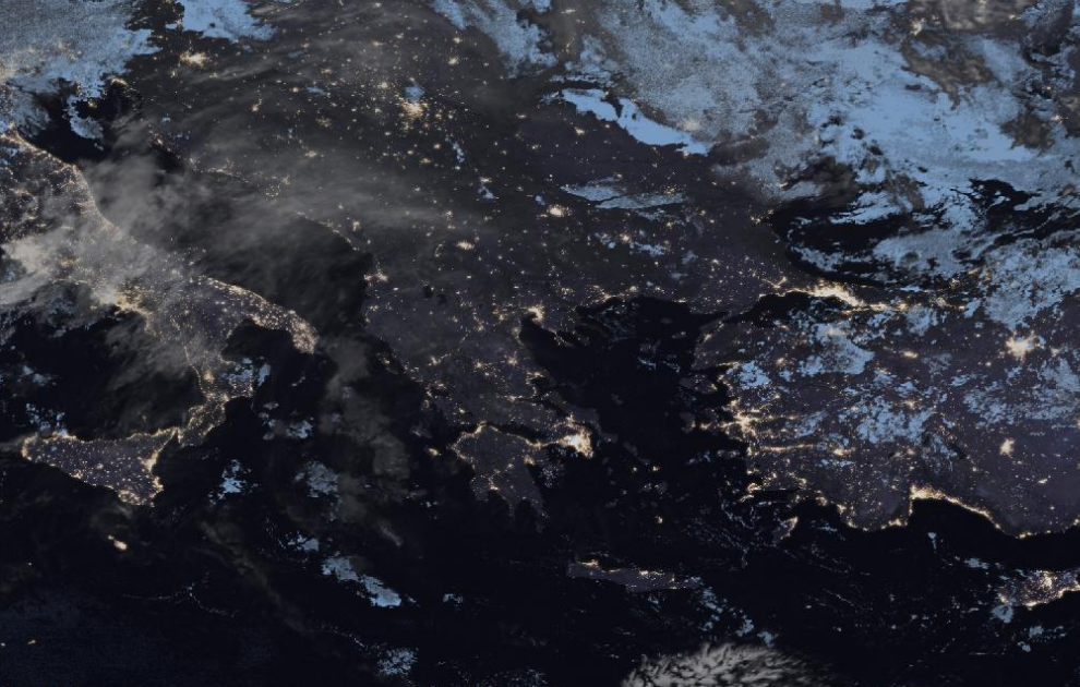 Τελευταία δορυφορική εικόνα νεφοκάλυψης