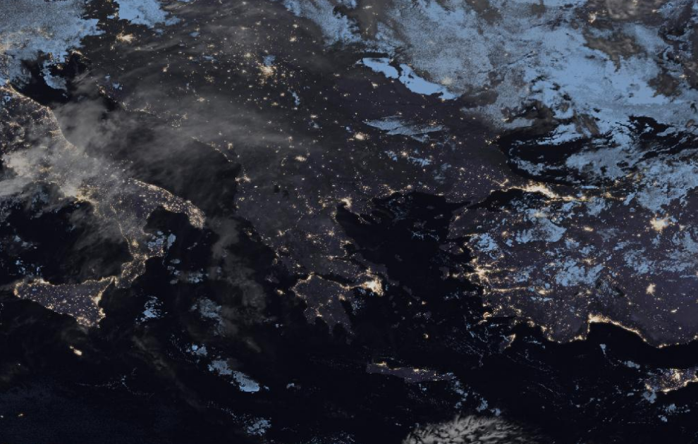 Τελευταία δορυφορική εικόνα νεφοκάλυψης