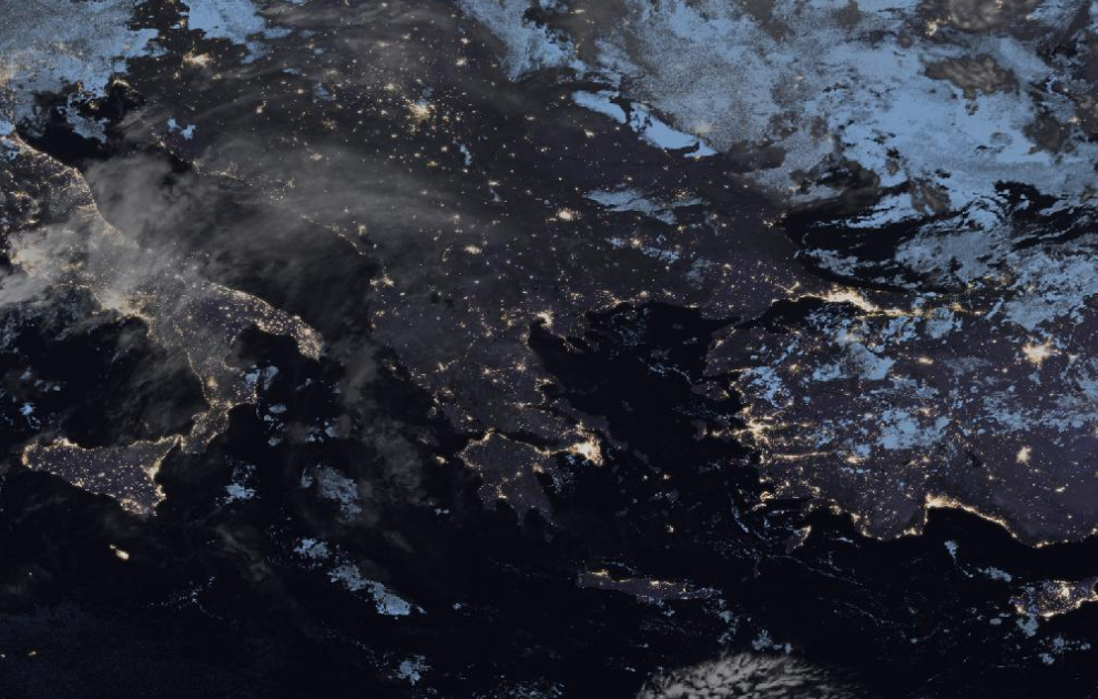 Τελευταία δορυφορική εικόνα νεφοκάλυψης