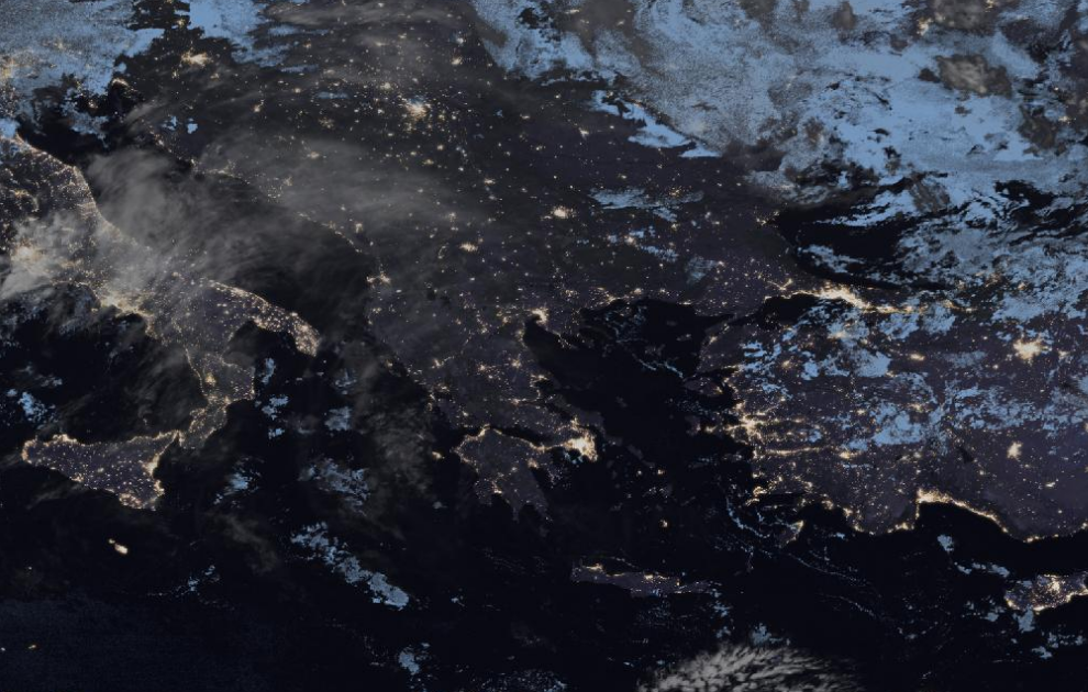 Τελευταία δορυφορική εικόνα νεφοκάλυψης