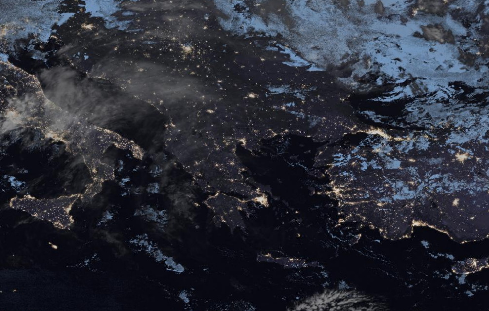 Τελευταία δορυφορική εικόνα νεφοκάλυψης