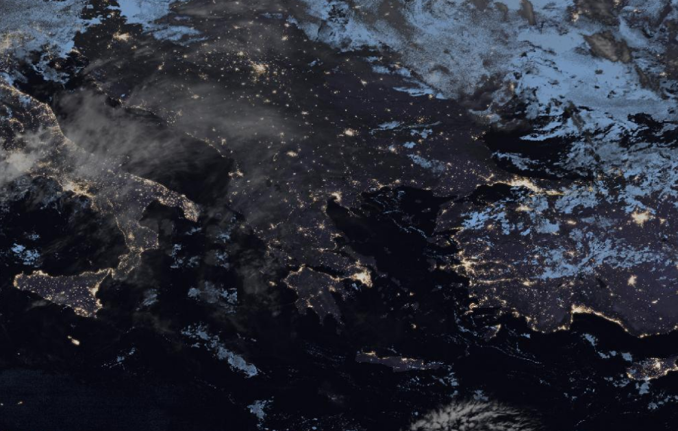 Τελευταία δορυφορική εικόνα νεφοκάλυψης