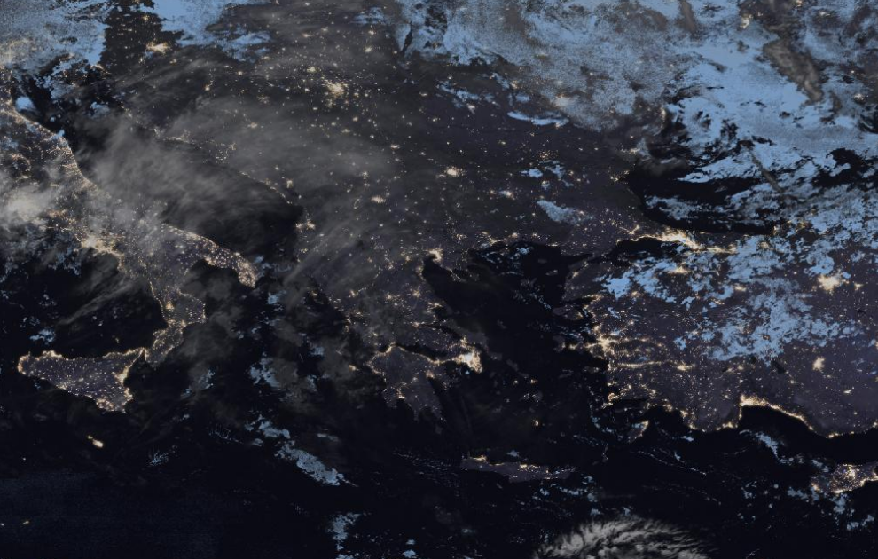 Τελευταία δορυφορική εικόνα νεφοκάλυψης