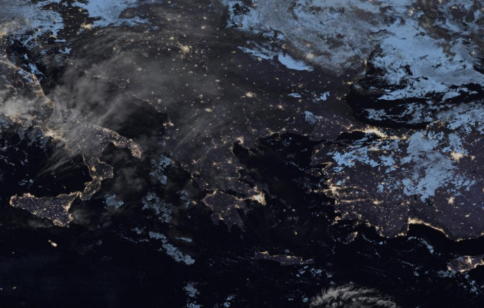 Τελευταία δορυφορική εικόνα νεφοκάλυψης