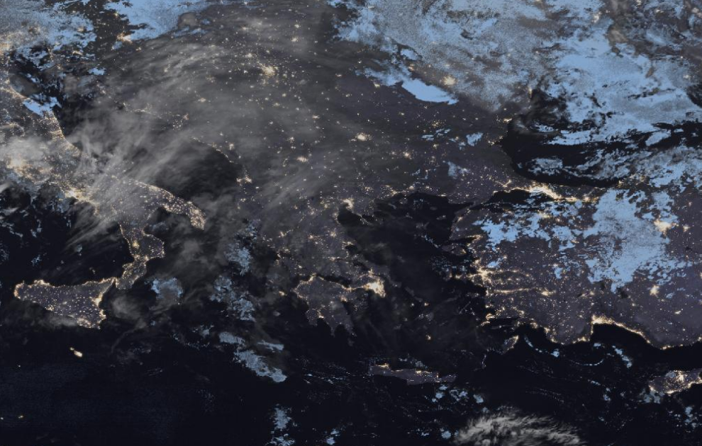 Τελευταία δορυφορική εικόνα νεφοκάλυψης