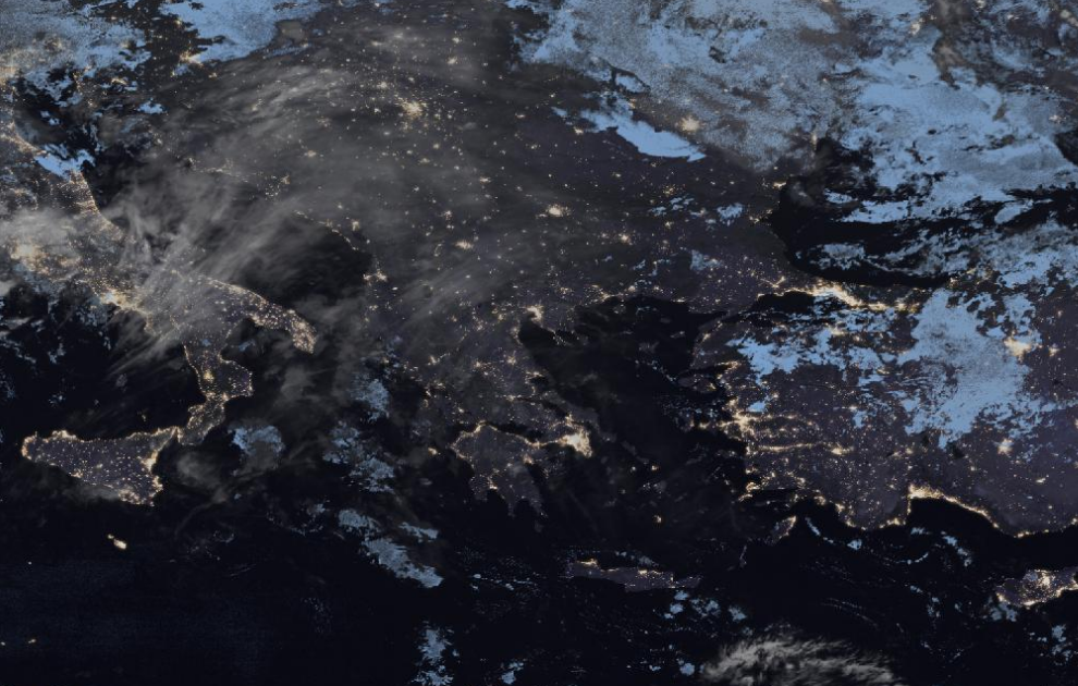 Τελευταία δορυφορική εικόνα νεφοκάλυψης