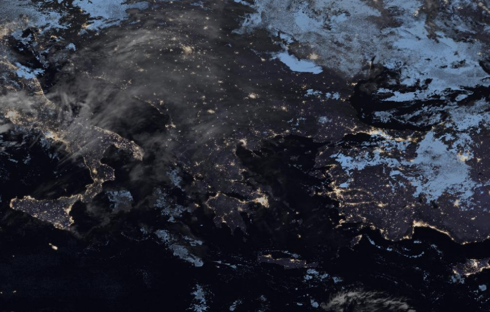 Τελευταία δορυφορική εικόνα νεφοκάλυψης