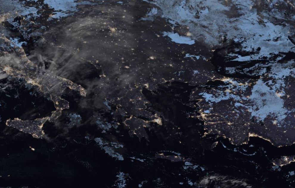 Τελευταία δορυφορική εικόνα νεφοκάλυψης