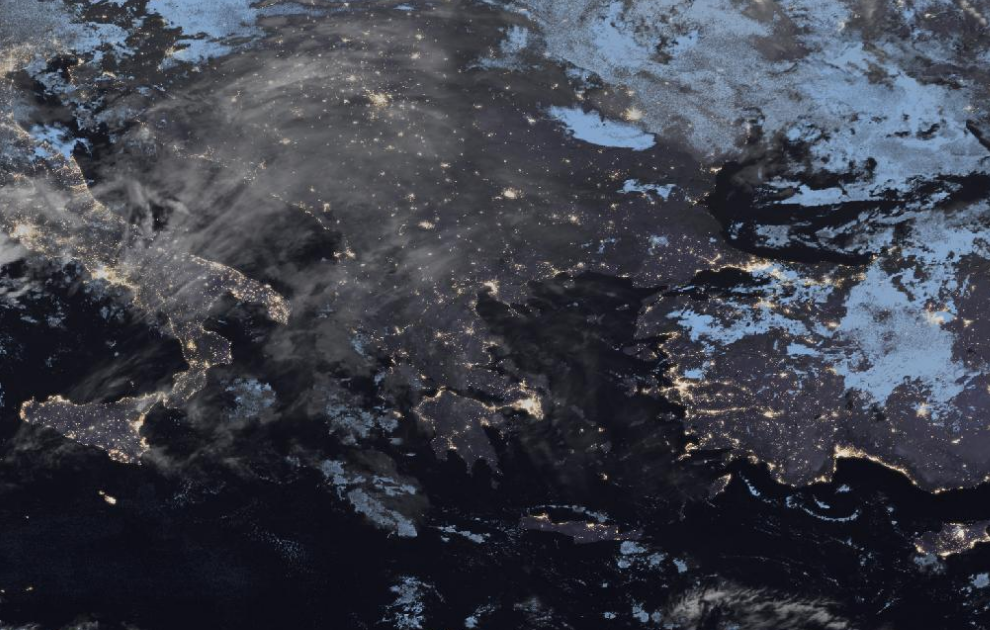 Τελευταία δορυφορική εικόνα νεφοκάλυψης