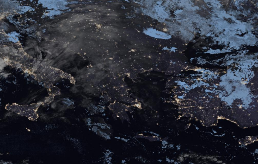 Τελευταία δορυφορική εικόνα νεφοκάλυψης