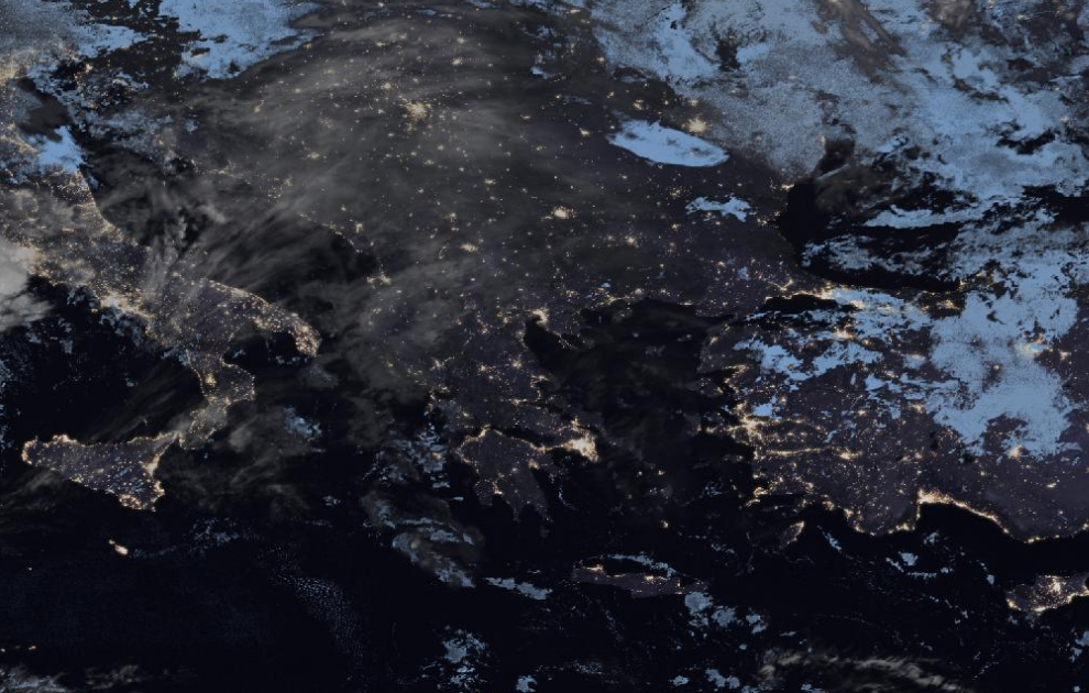 Τελευταία δορυφορική εικόνα νεφοκάλυψης