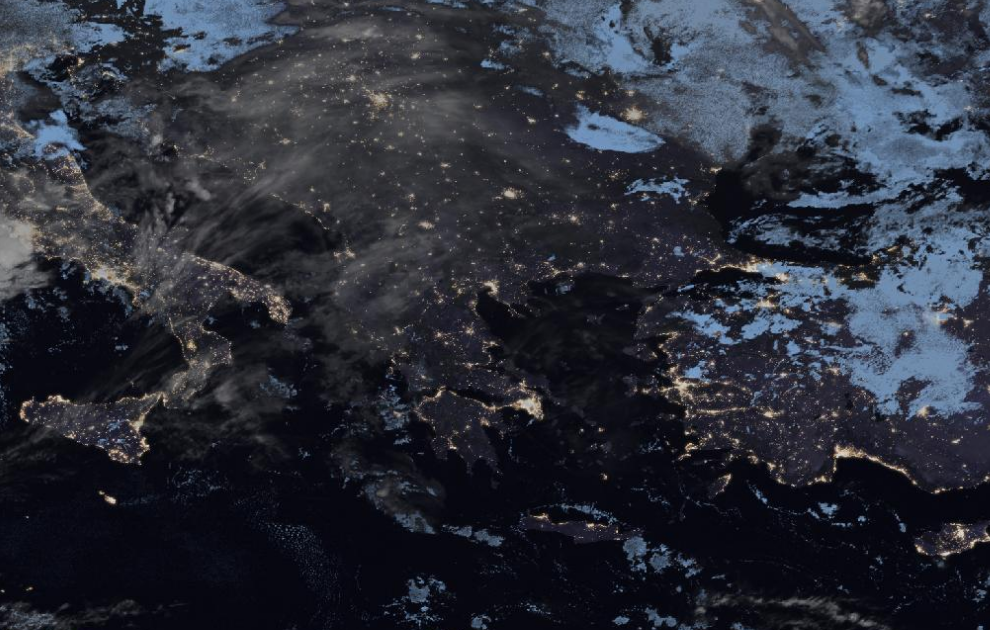 Τελευταία δορυφορική εικόνα νεφοκάλυψης