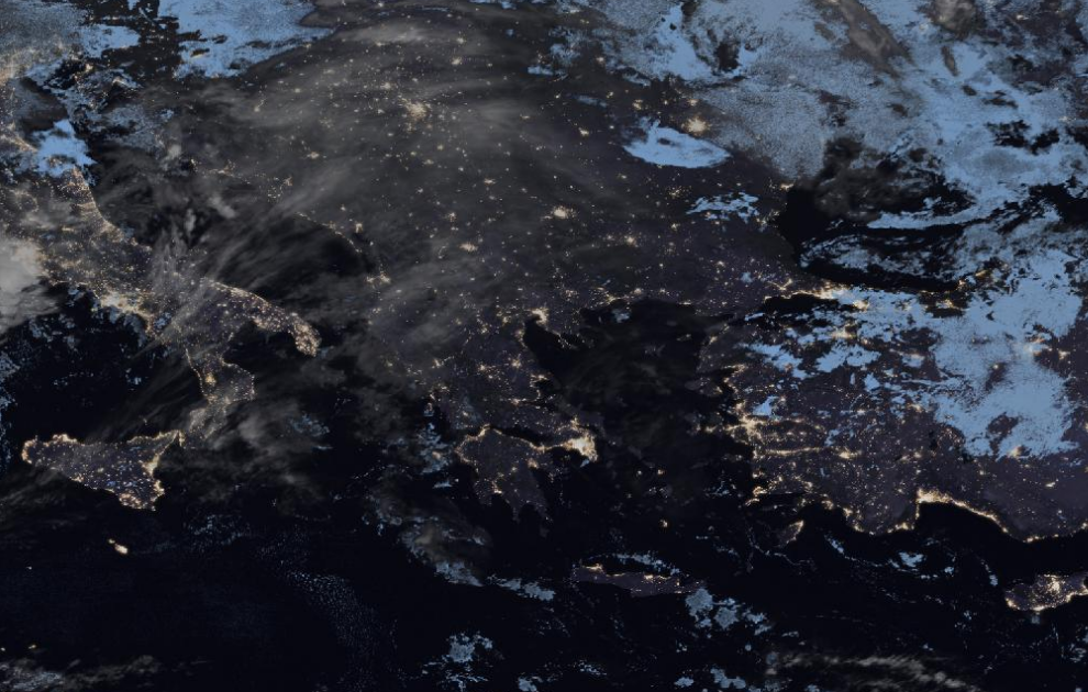 Τελευταία δορυφορική εικόνα νεφοκάλυψης