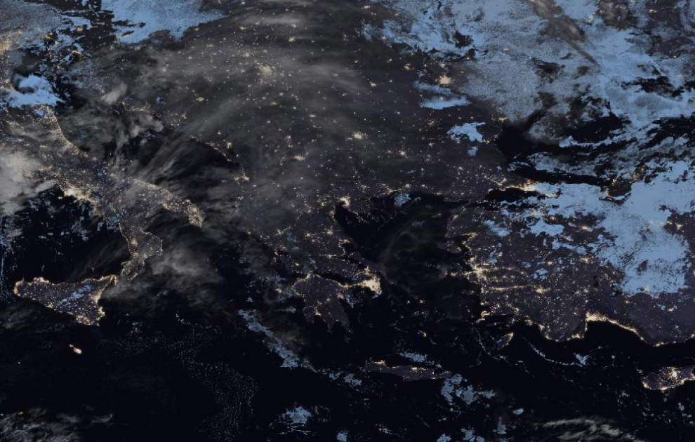 Τελευταία δορυφορική εικόνα νεφοκάλυψης