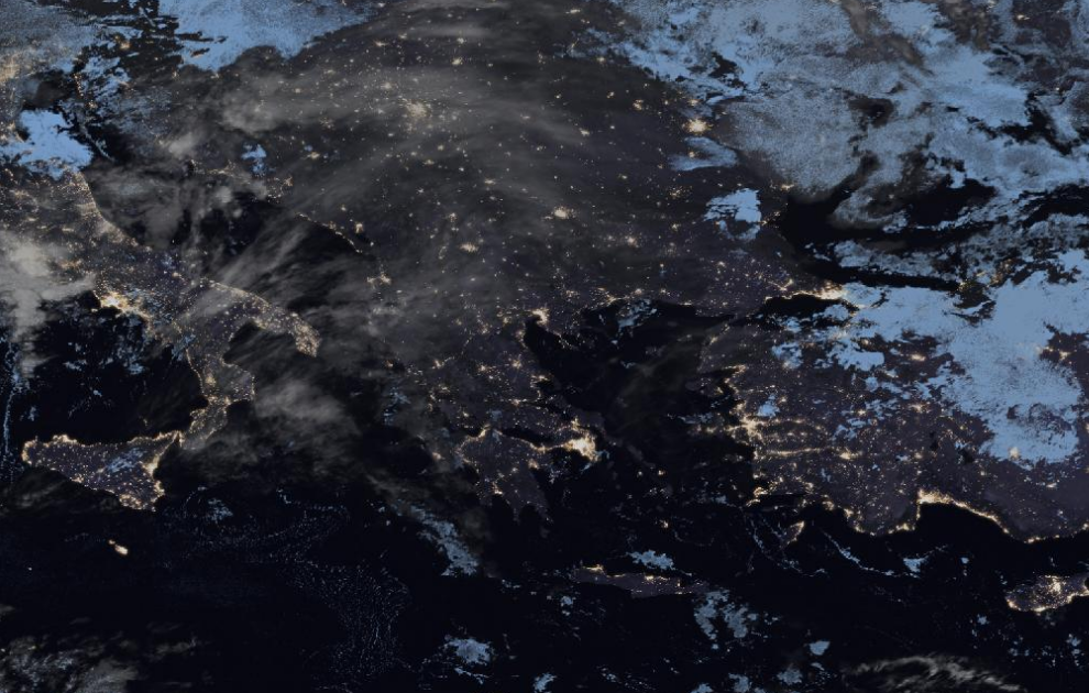 Τελευταία δορυφορική εικόνα νεφοκάλυψης