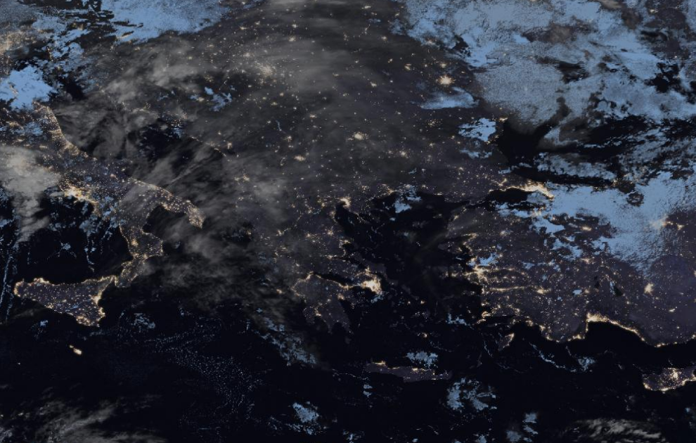 Τελευταία δορυφορική εικόνα νεφοκάλυψης