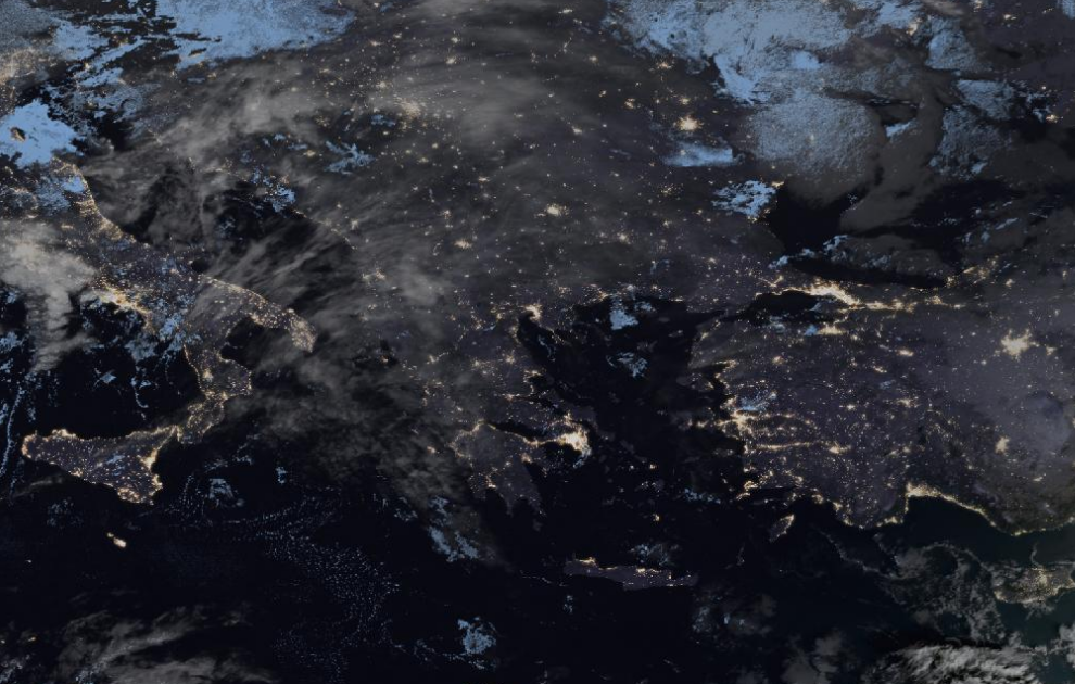 Τελευταία δορυφορική εικόνα νεφοκάλυψης