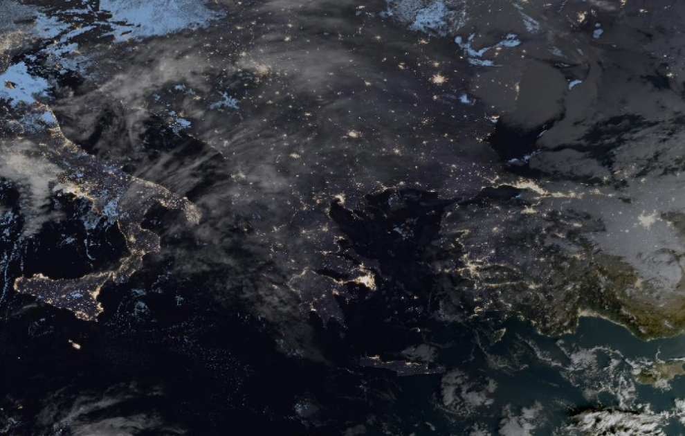 Τελευταία δορυφορική εικόνα νεφοκάλυψης