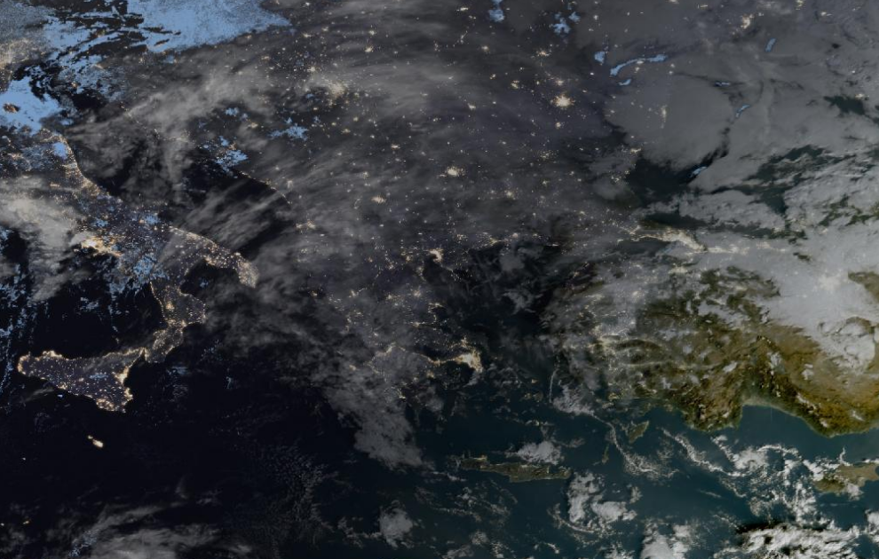 Τελευταία δορυφορική εικόνα νεφοκάλυψης