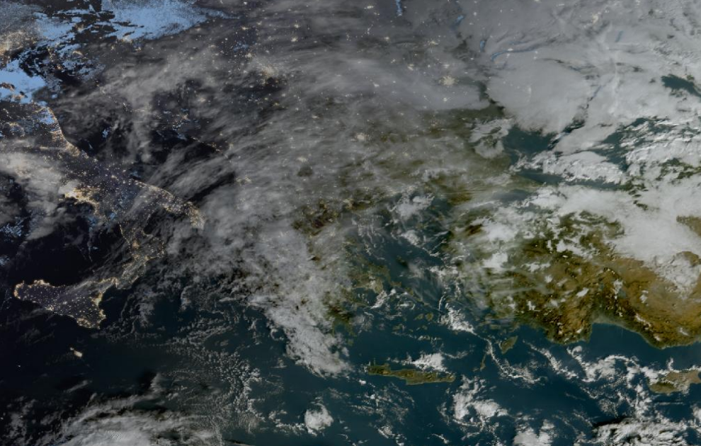 Τελευταία δορυφορική εικόνα νεφοκάλυψης