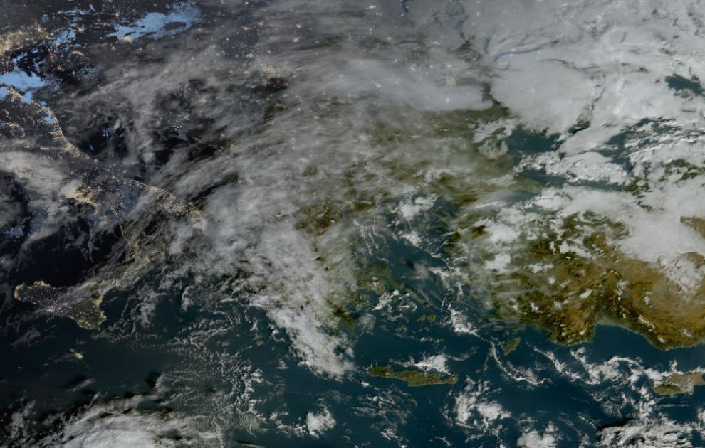 Τελευταία δορυφορική εικόνα νεφοκάλυψης