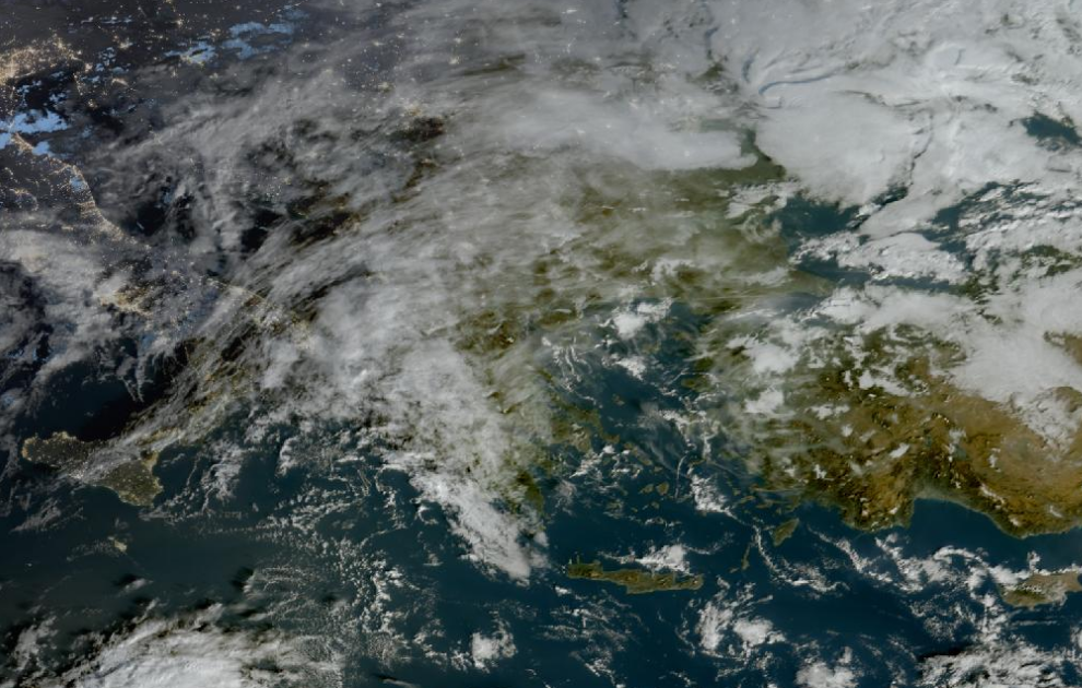 Τελευταία δορυφορική εικόνα νεφοκάλυψης