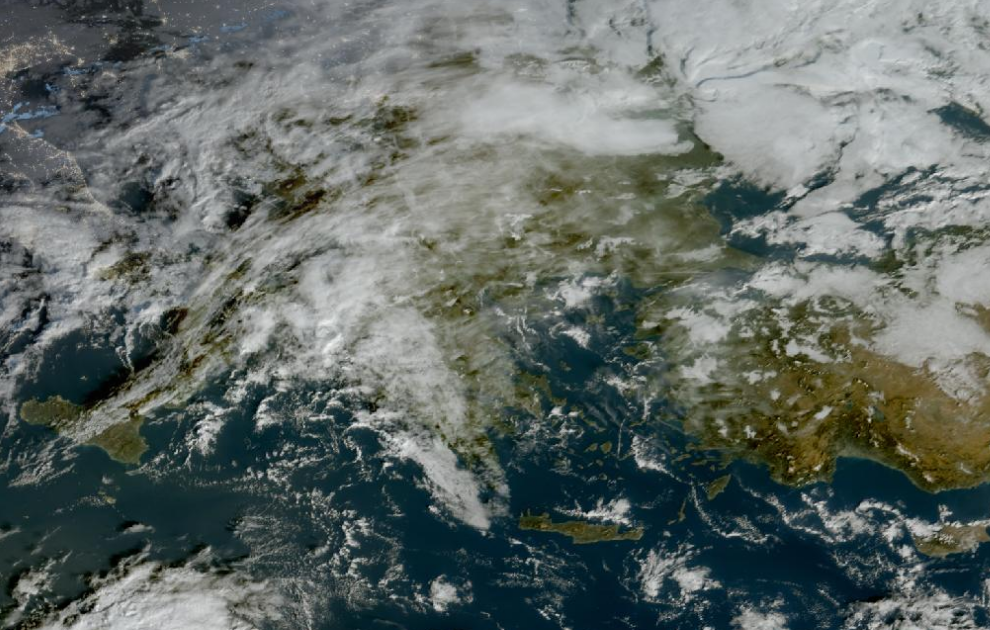 Τελευταία δορυφορική εικόνα νεφοκάλυψης