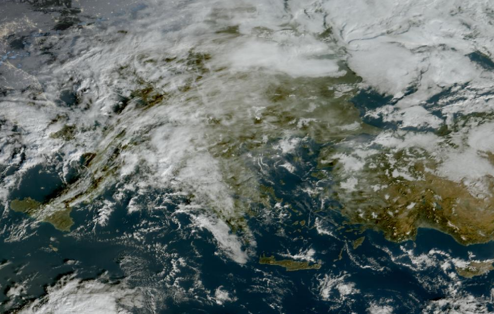 Τελευταία δορυφορική εικόνα νεφοκάλυψης