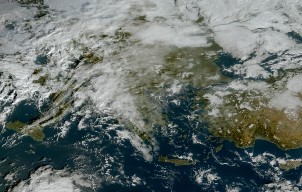 Τελευταία δορυφορική εικόνα νεφοκάλυψης