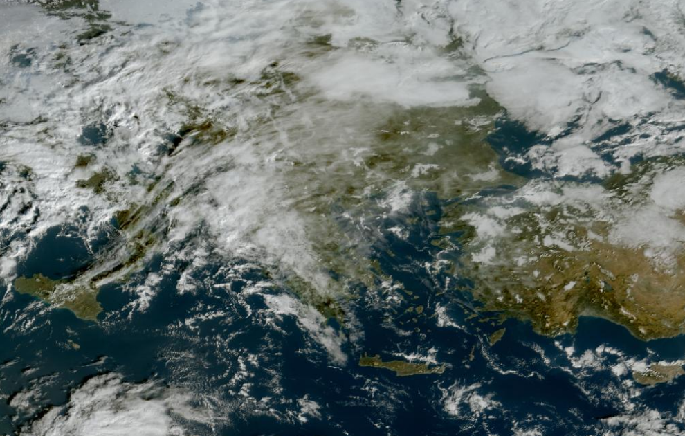 Τελευταία δορυφορική εικόνα νεφοκάλυψης