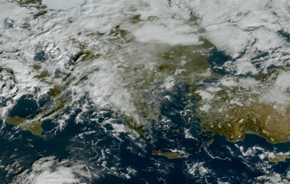 Τελευταία δορυφορική εικόνα νεφοκάλυψης