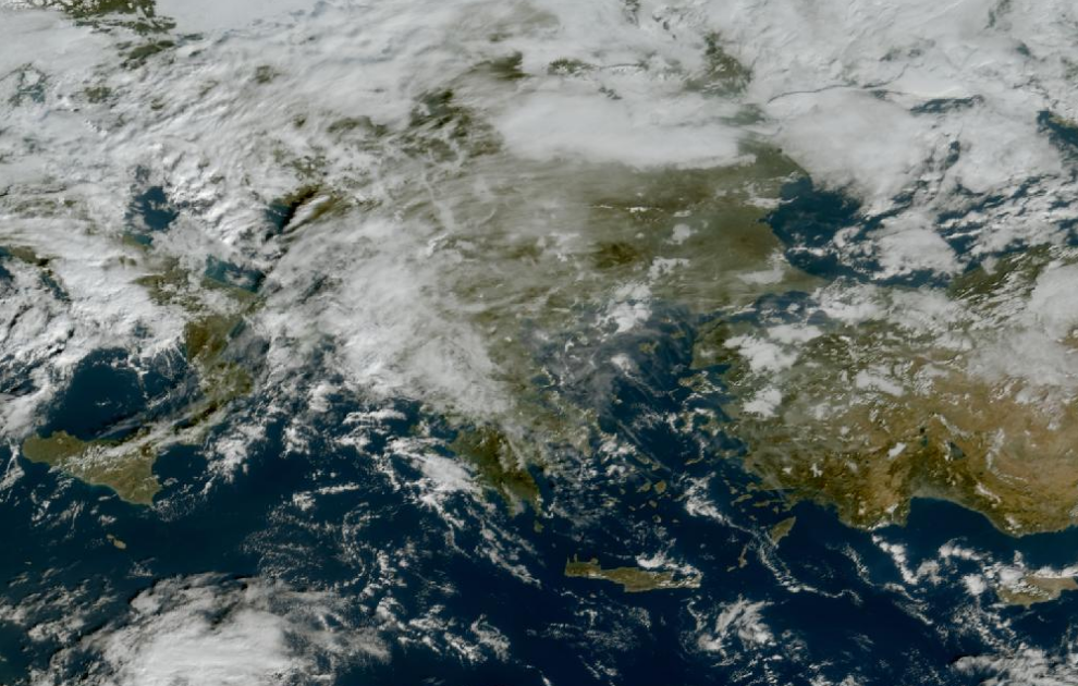 Τελευταία δορυφορική εικόνα νεφοκάλυψης