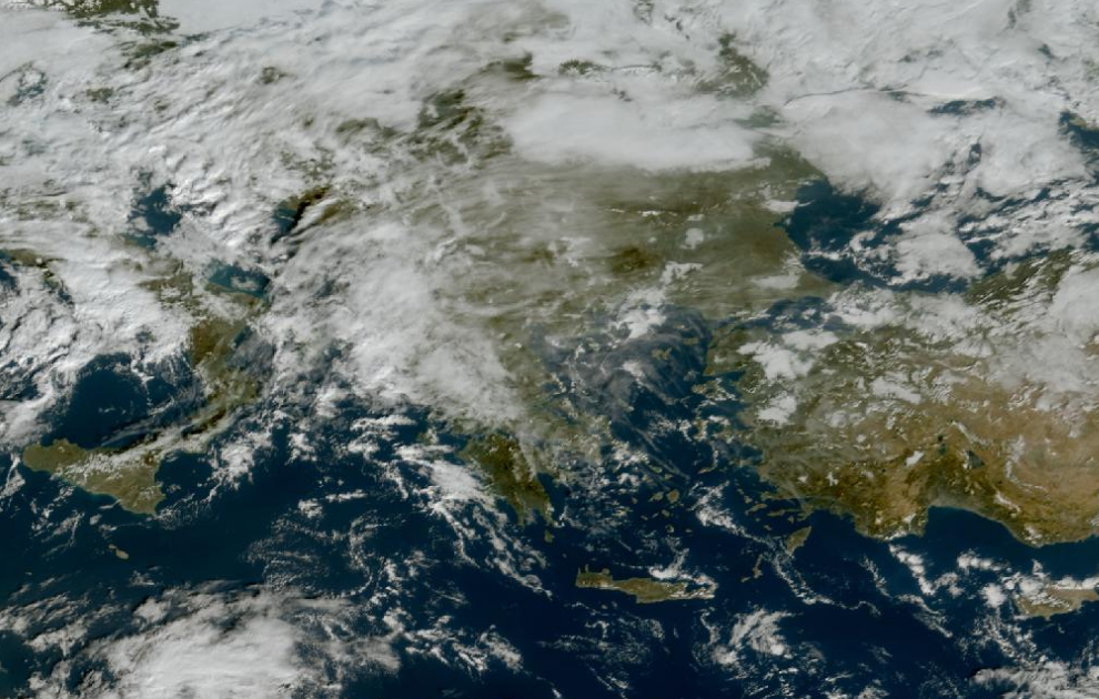 Τελευταία δορυφορική εικόνα νεφοκάλυψης