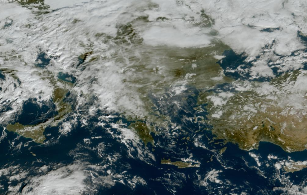 Τελευταία δορυφορική εικόνα νεφοκάλυψης