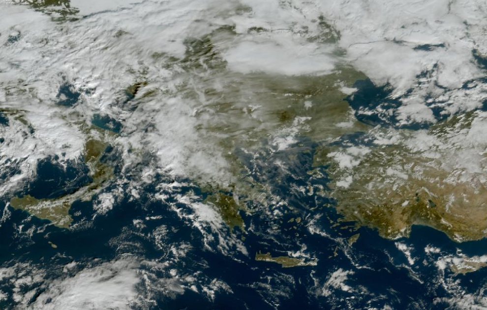 Τελευταία δορυφορική εικόνα νεφοκάλυψης