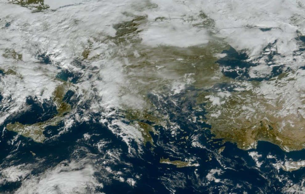 Τελευταία δορυφορική εικόνα νεφοκάλυψης