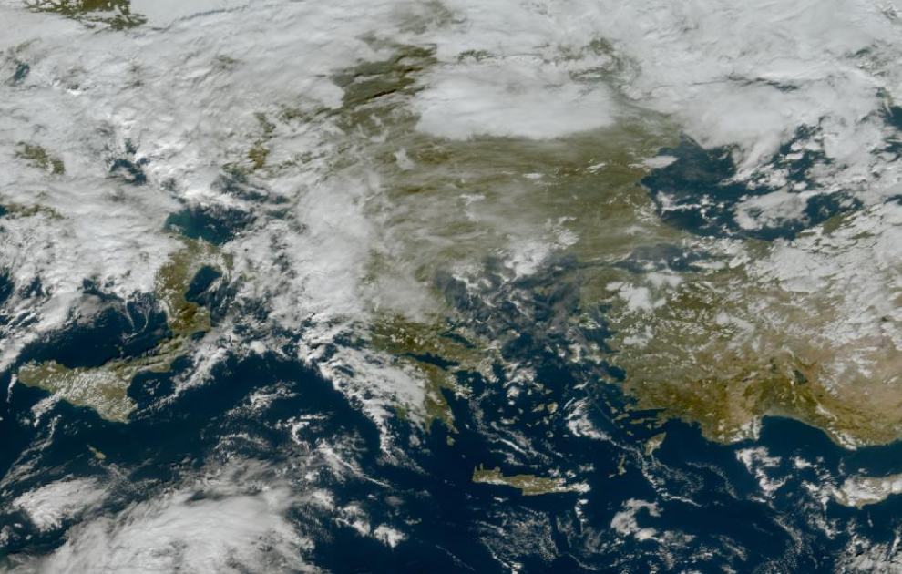 Τελευταία δορυφορική εικόνα νεφοκάλυψης