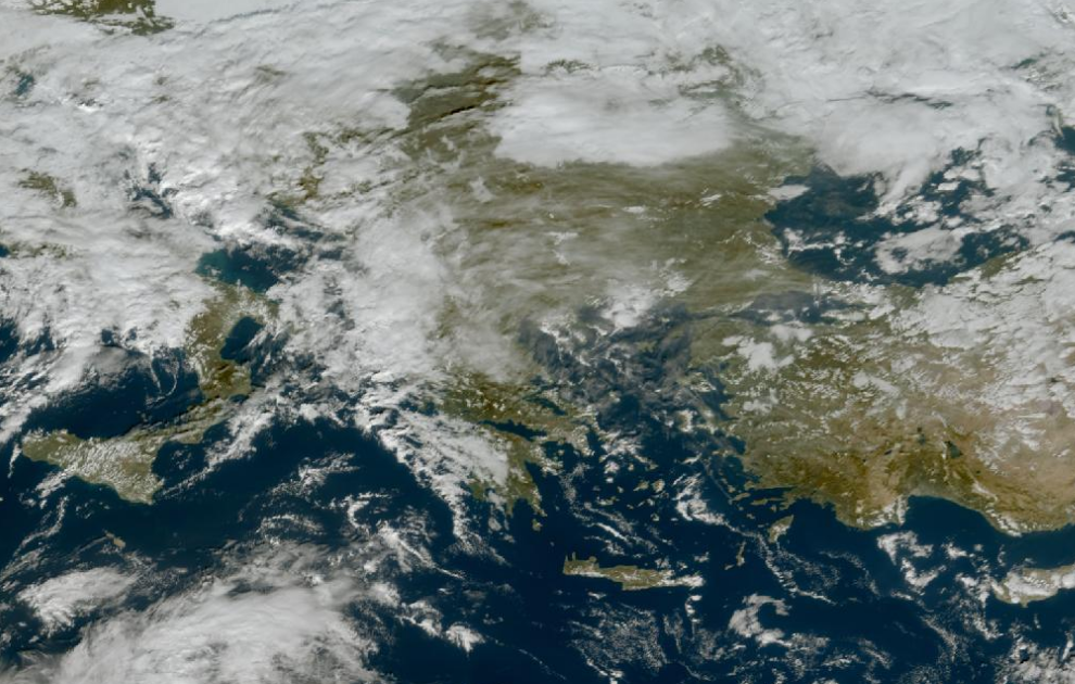 Τελευταία δορυφορική εικόνα νεφοκάλυψης