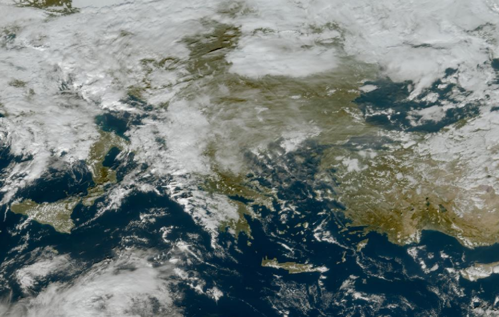 Τελευταία δορυφορική εικόνα νεφοκάλυψης