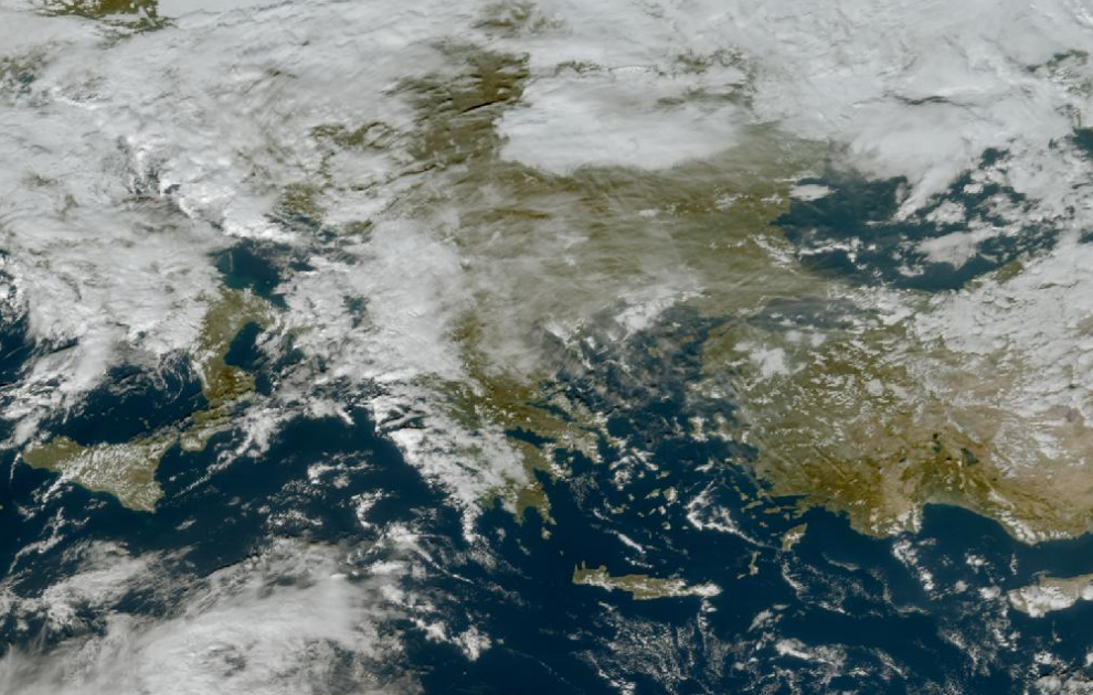 Τελευταία δορυφορική εικόνα νεφοκάλυψης