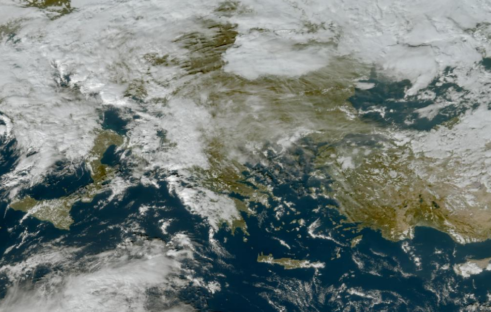 Τελευταία δορυφορική εικόνα νεφοκάλυψης