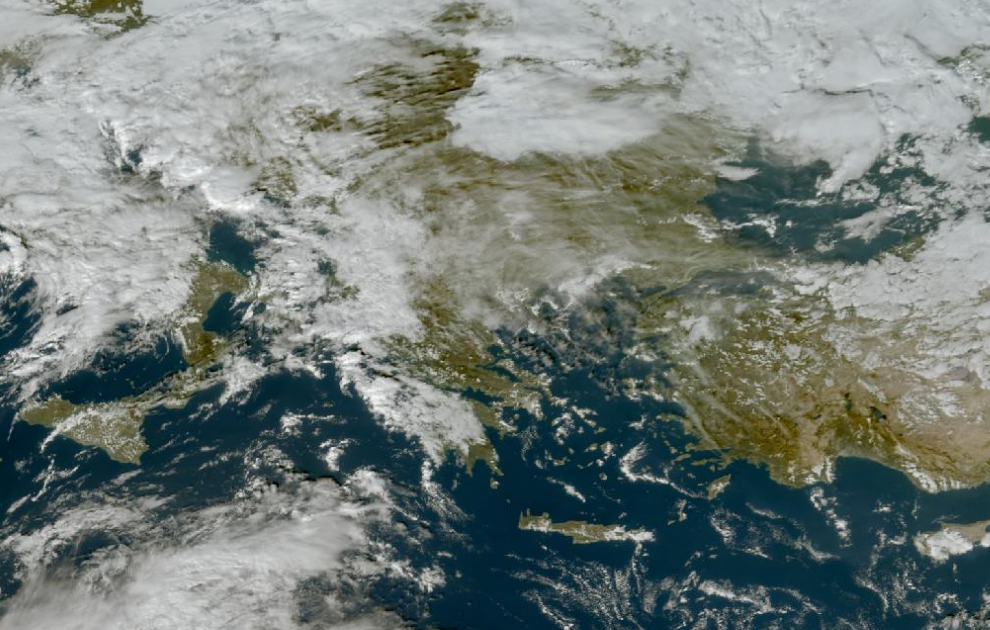 Τελευταία δορυφορική εικόνα νεφοκάλυψης